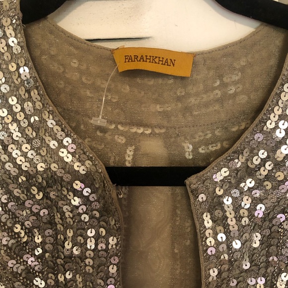 Farahkan sequin silverbeaded dress size XS, Small New! - Picture 5 of 10